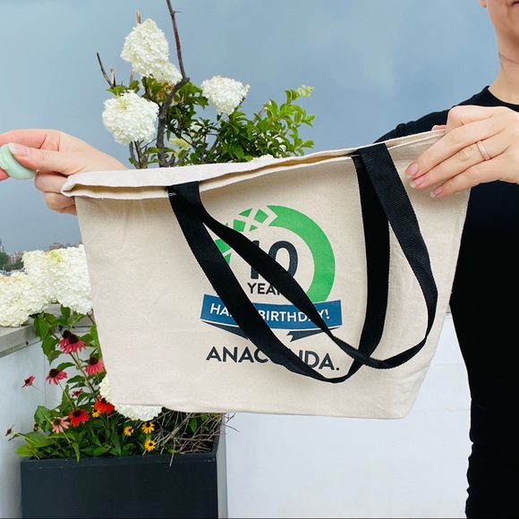 Anaconda Beach Bag Shopping Canvas Tote Bag - Picture 5 of 7